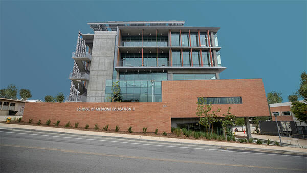 Education 2 building with blue sky