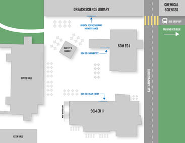Map of the School of Medicine Campus